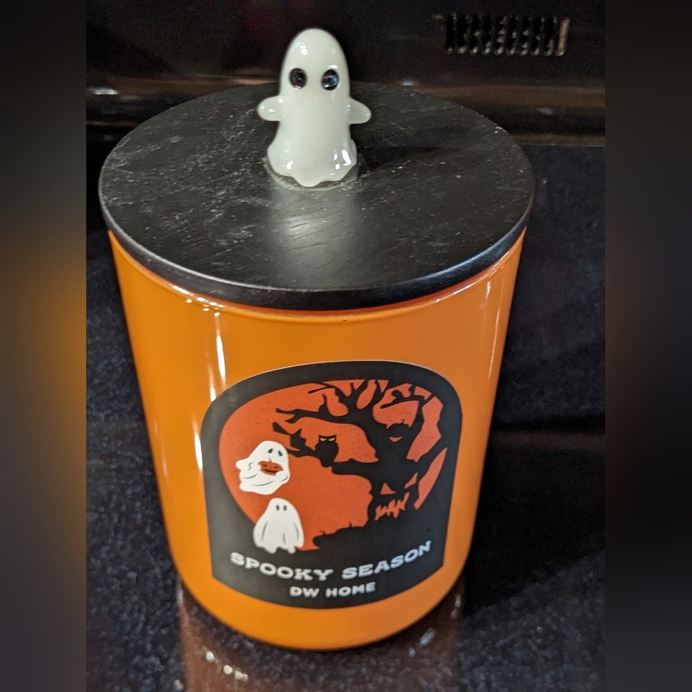 DW Home Double Wick"Spooky Season" Glow Ghost 15.3 oz Pumpkin Spice Hickory Wood